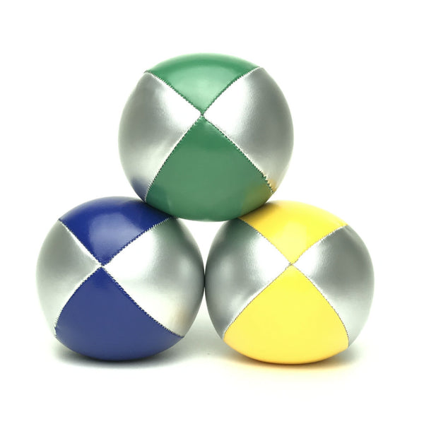 Juggling Balls Smart Silvertone - Yellow-Blue-Green - Balls for your mind