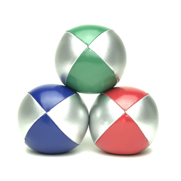 Juggling Balls Smart Silvertone - Red-Blue-Green - Balls for your mind