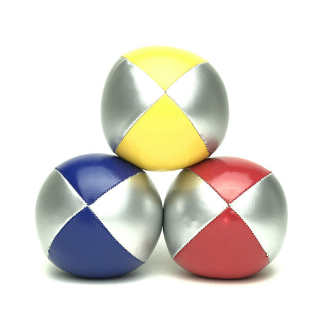 Juggling Balls Smart Silvertone - Red-Blue-Yellow - Balls for your mind