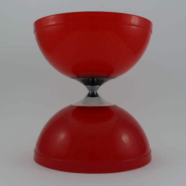 Red diabolo with fibreglass hand sticks and fine string - Balls for your mind